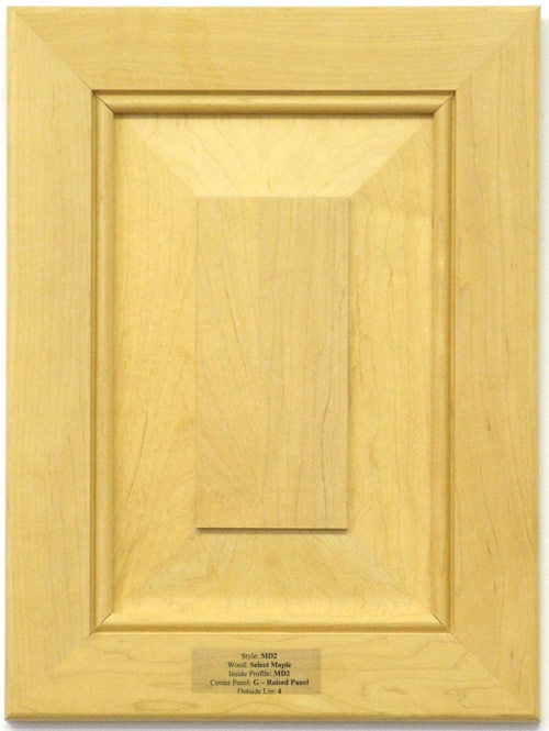 Pimlico mitered kitchen cabinet door in Maple with a raised Panel